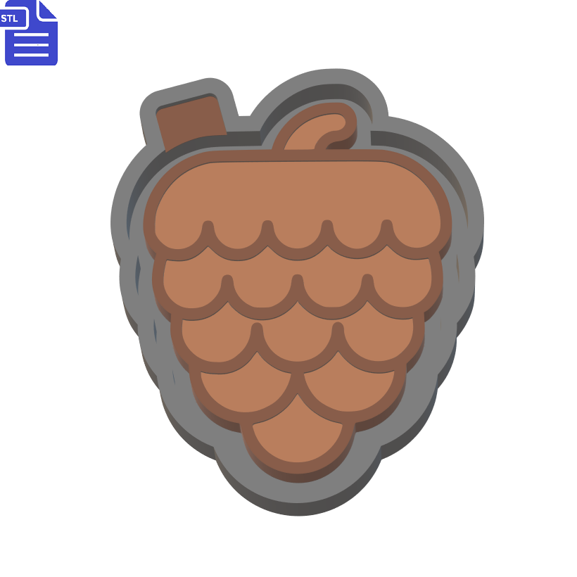 Pinecone Silicone Mold Housing STL File