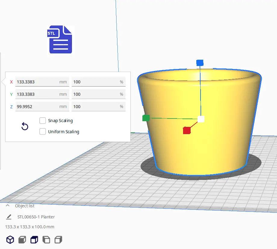 Planter with holes & Water dish STL File - for 3D printing - FILE ONLY