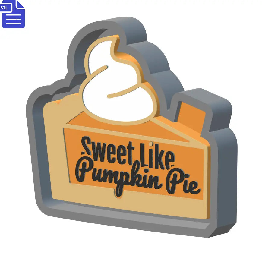 Pumpkin Pie Silicone Mold Housing STL File
