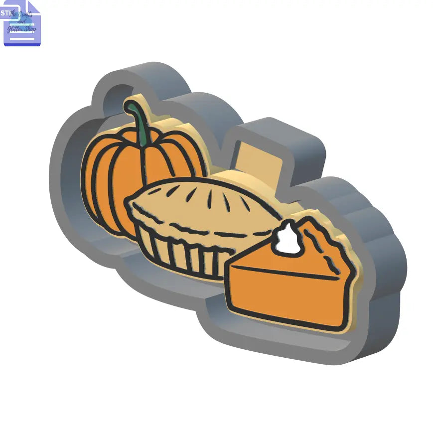 Pumpkin Pie Silicone Mold Housing STL File