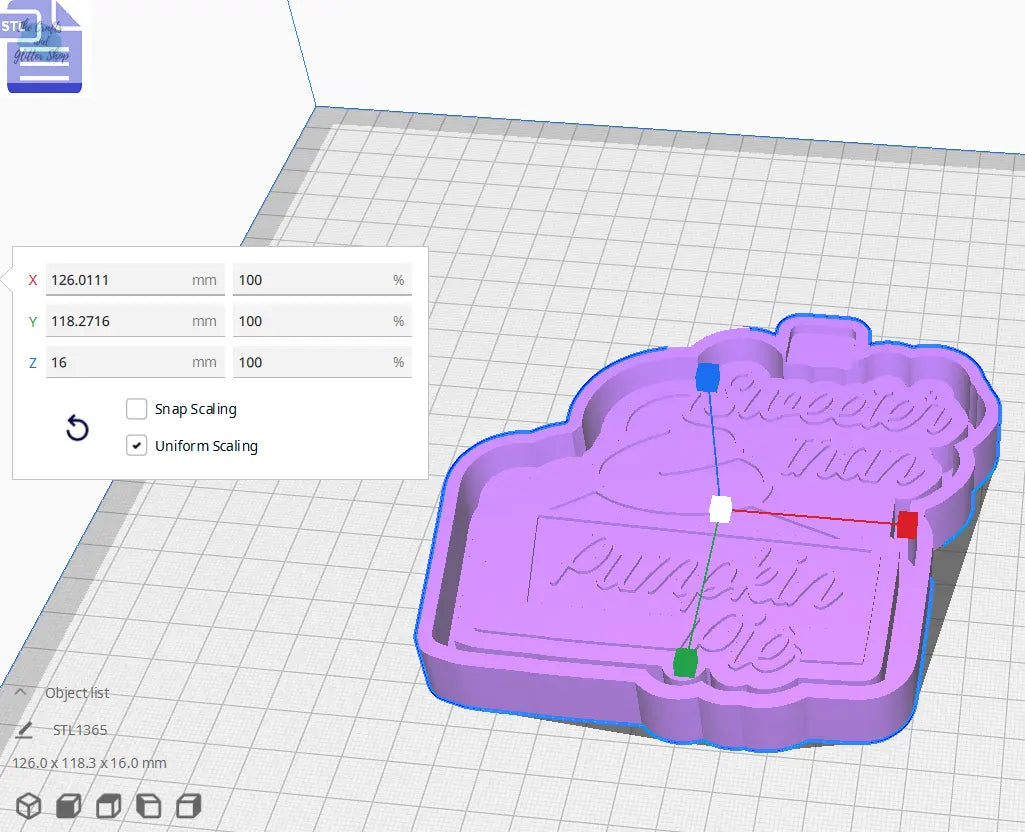 Pumpkin Pie Silicone Mold Housing STL File