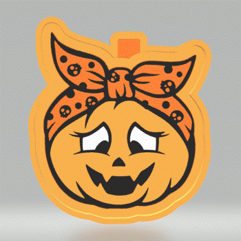 Pumpkin with Scarf Silicone Mold Housing STL File