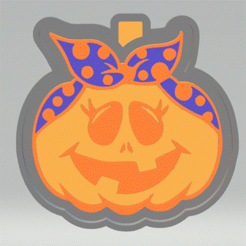 Pumpkin with Scarf Silicone Mold Housing STL File