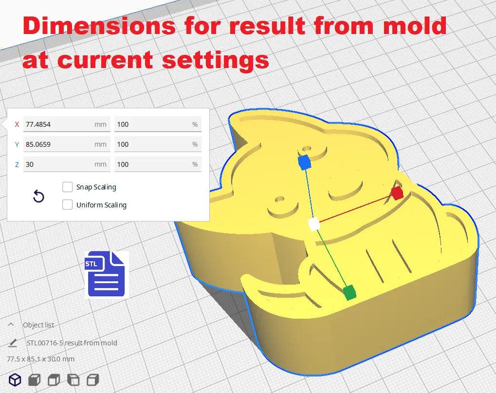 Puppy Bath Bomb Mold STL File