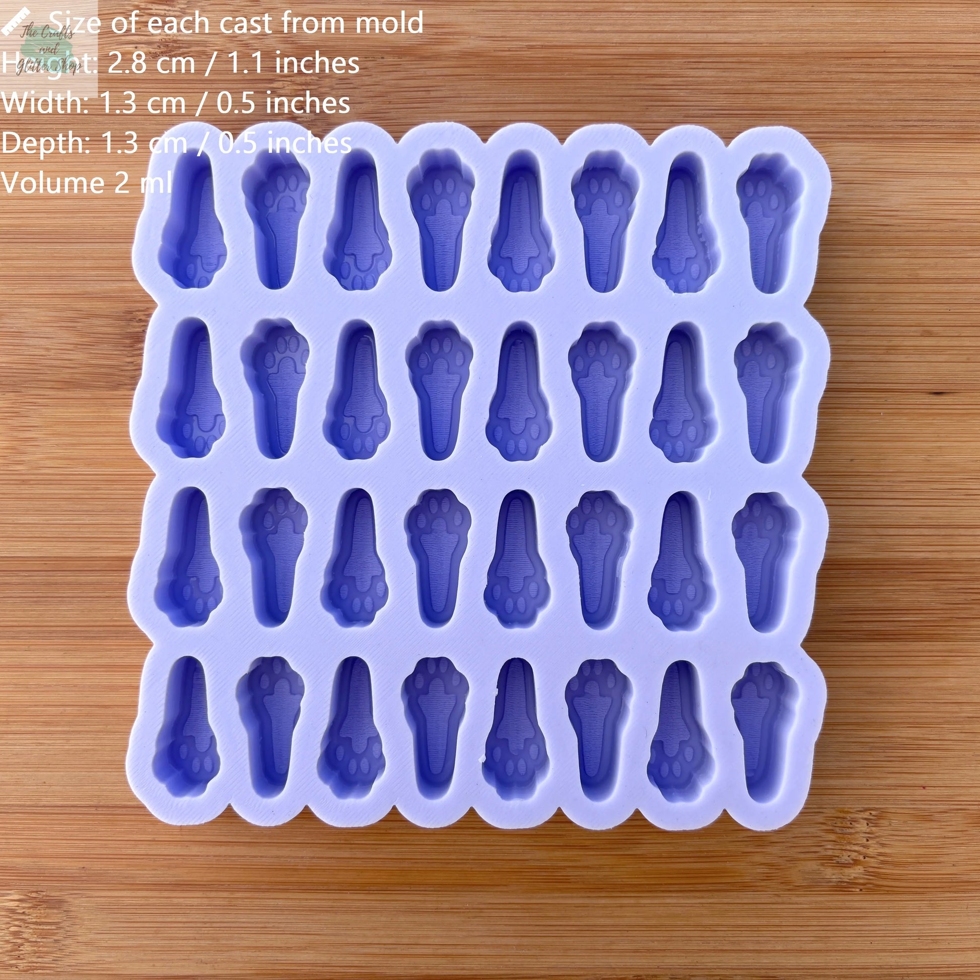 Rabbit Foot Silicone Mold - The Crafts and Glitter Shop