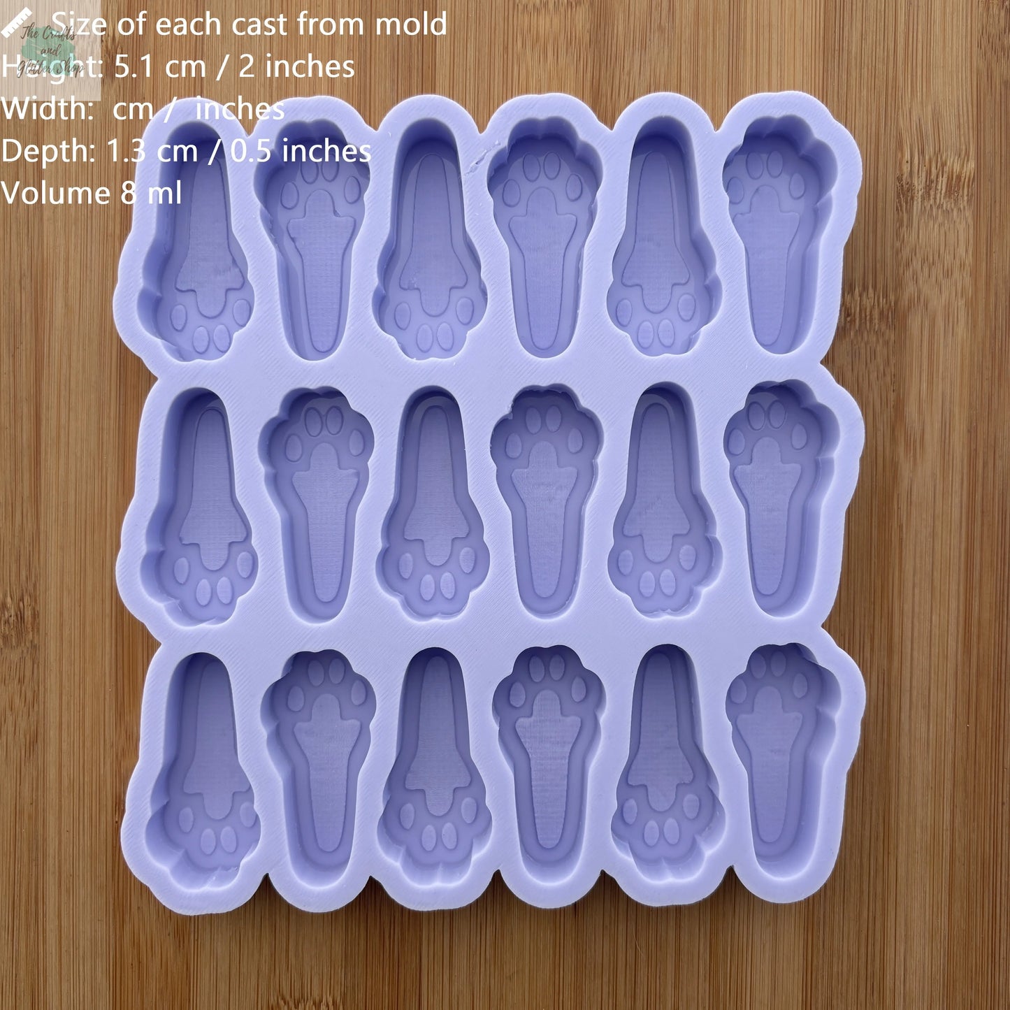 Rabbit Foot Silicone Mold - The Crafts and Glitter Shop