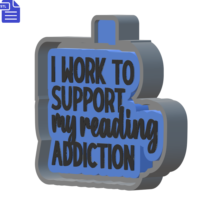 Reading Addiction Silicone Mold Housing STL File