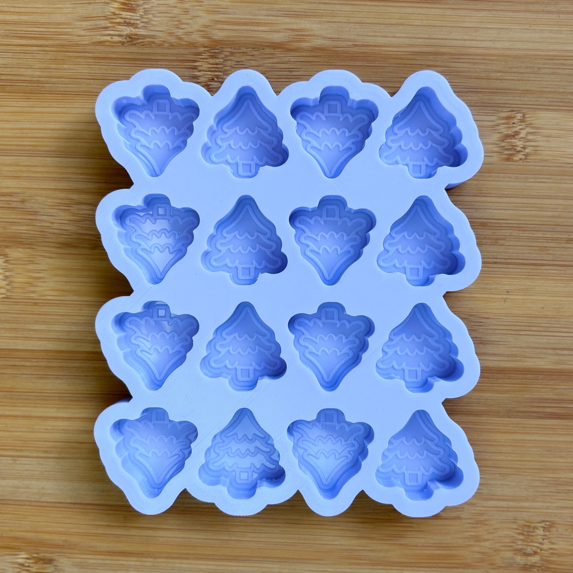 Food Safe Tree Silicone Mold with 16 cavities of 3 cm each.