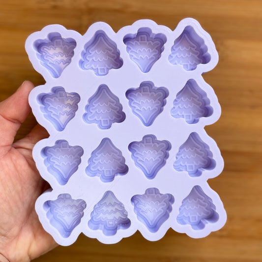 Food Safe Tree Silicone Mold with 16 cavities of 3 cm each.