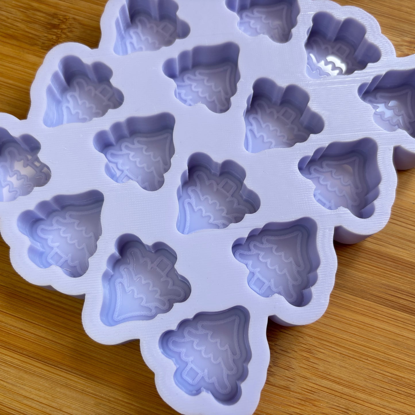 Food Safe Tree Silicone Mold with 16 cavities of 3 cm each.