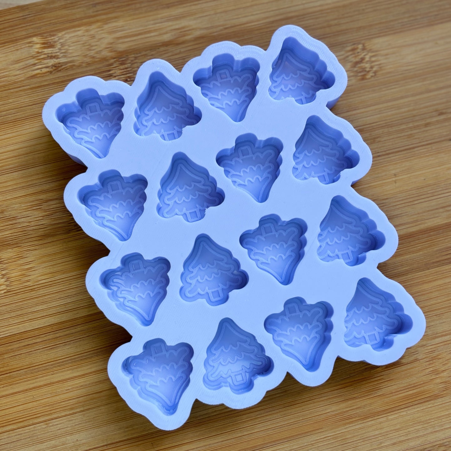 Food Safe Tree Silicone Mold with 16 cavities of 3 cm each.