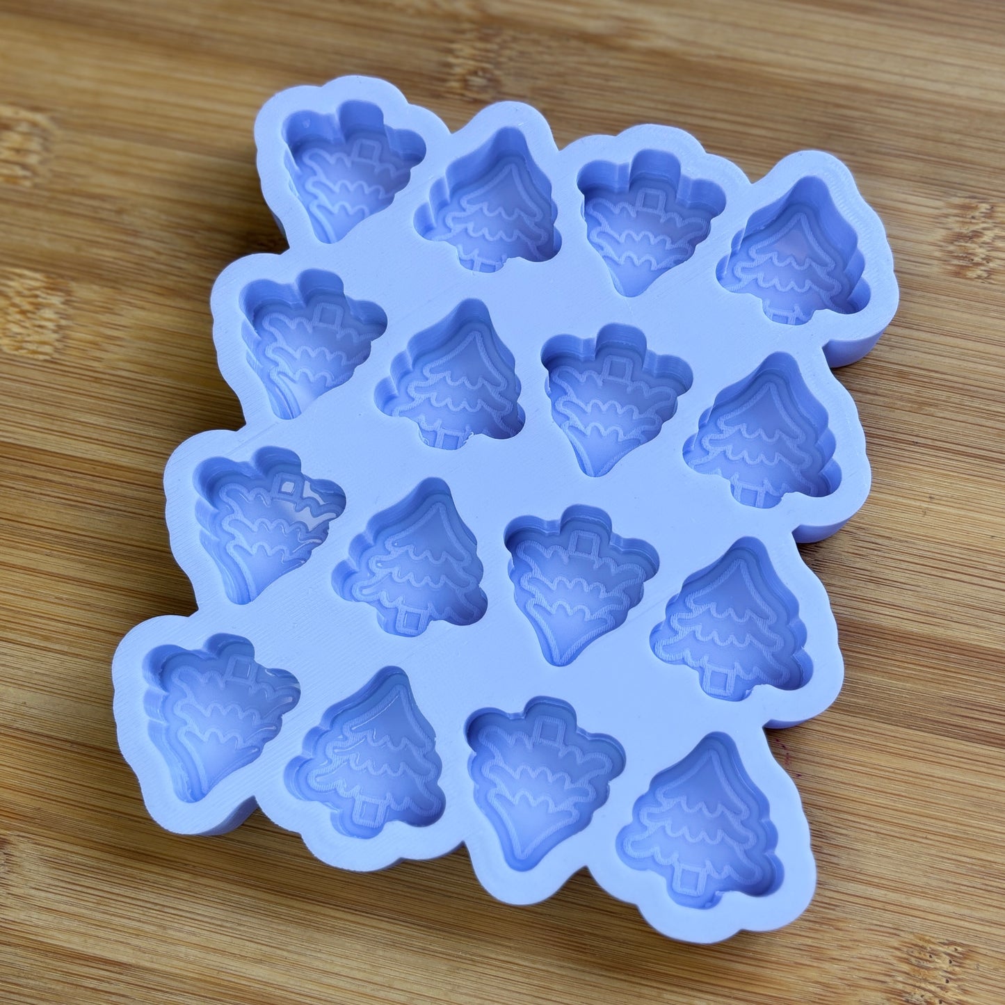 Food Safe Tree Silicone Mold with 16 cavities of 3 cm each.