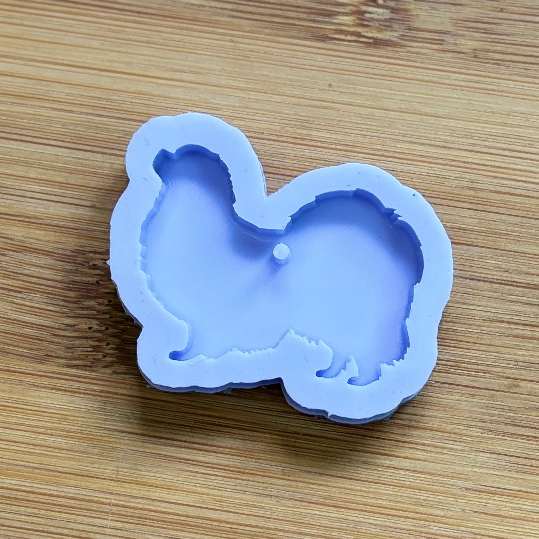 Tibetan Spaniel Silicone Mold with 1 cavity, made with Food Safe Silicone suitable for both food and craft projects.