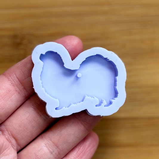 Tibetan Spaniel Silicone Mold with 1 cavity, made with Food Safe Silicone suitable for both food and craft projects.