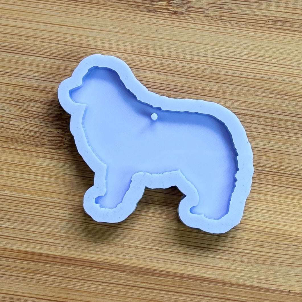 Miniature American Shepherd silicone mold with 1 cavity, made with food safe silicone.