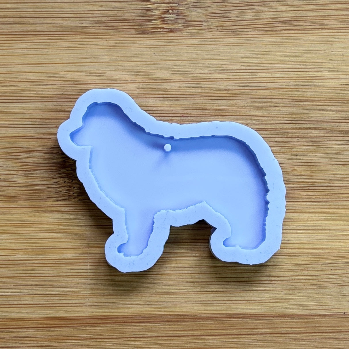 Miniature American Shepherd silicone mold with 1 cavity, made with food safe silicone.