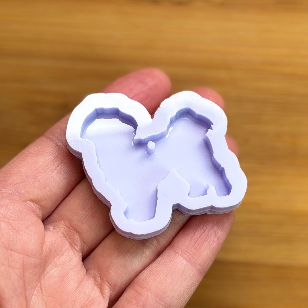 Shih Tzu Silicone Mold with 1 cavity, made with Food Safe Silicone suitable for both food and craft projects.