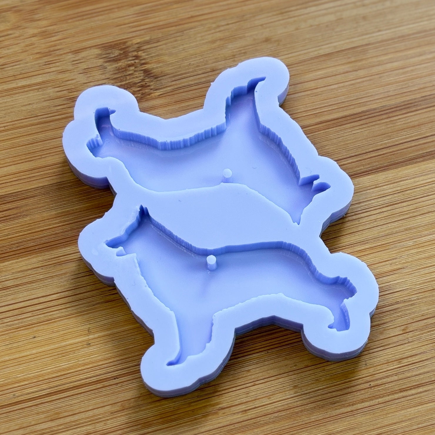 White Shepherd Silicone Mold with 2 cavities, made with Food Safe Silicone suitable for both food and craft projects.