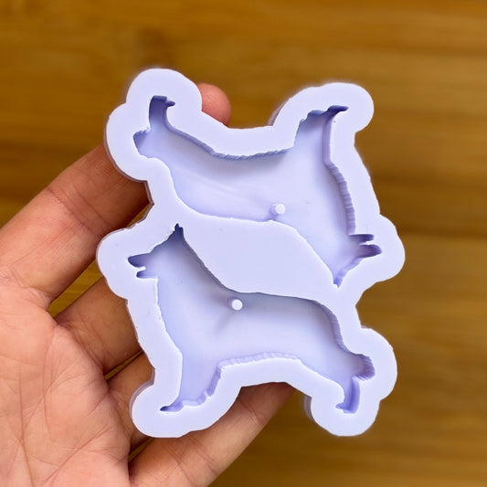 White Shepherd Silicone Mold with 2 cavities, made with Food Safe Silicone suitable for both food and craft projects.