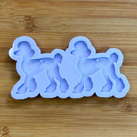 Poodle Silicone Mold with 2 cavities, made with Food Safe Silicone suitable for both food and craft projects.