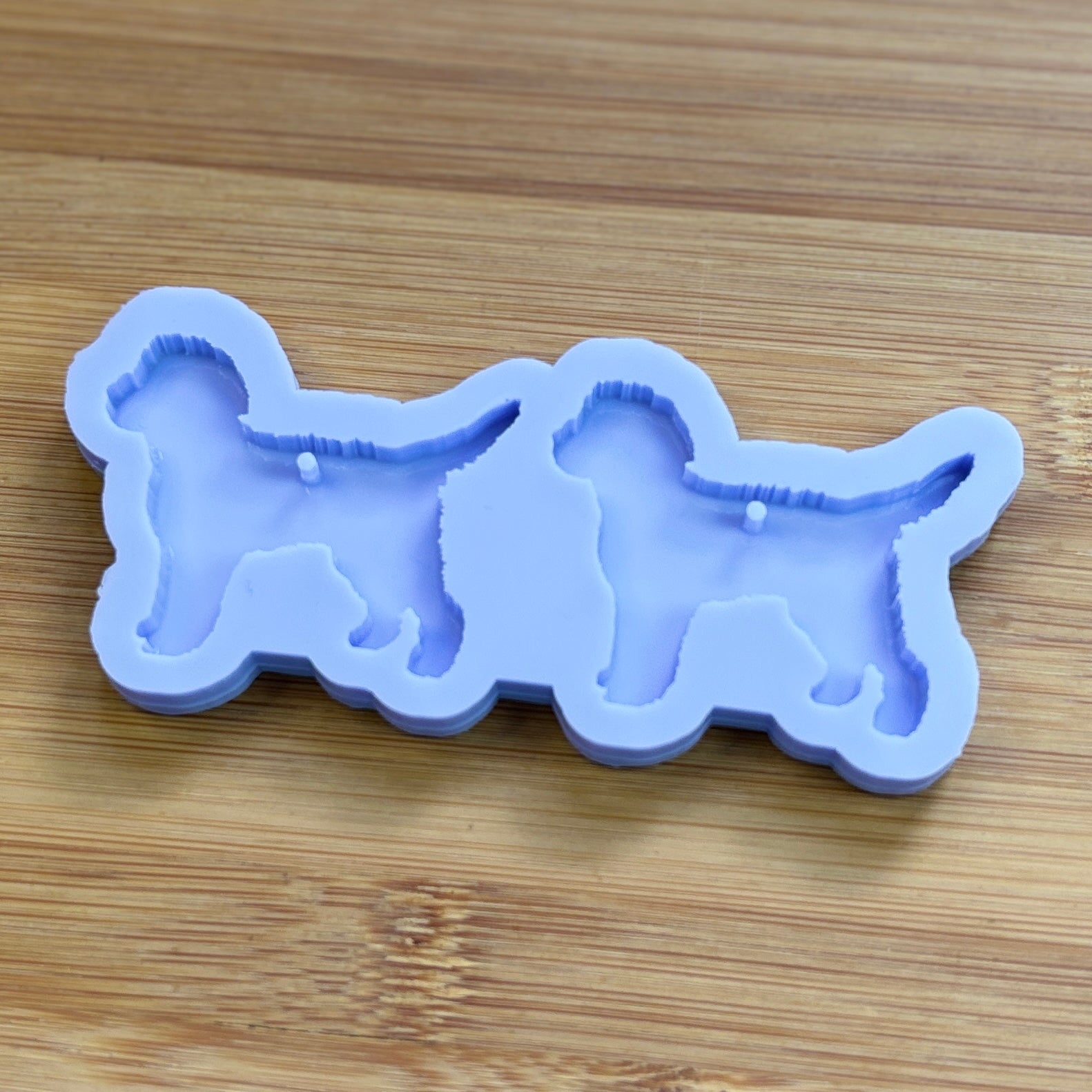 Cockapoo Silicone Mold with 2 cavities, made with Food Safe Silicone suitable for both food and craft projects.