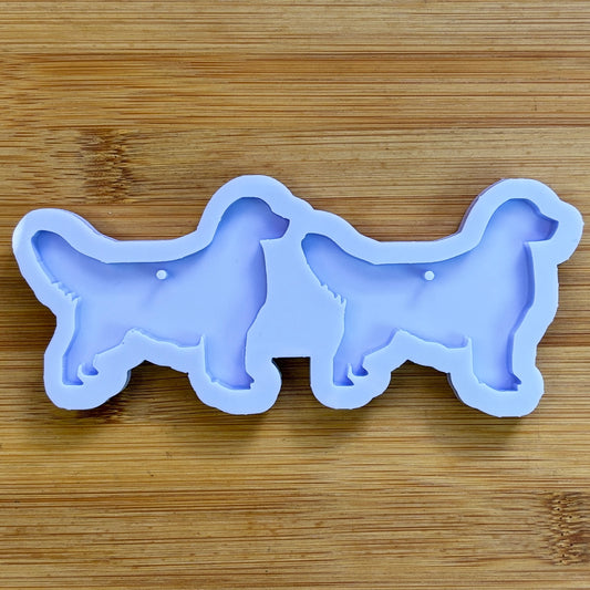 Golden Retriever Silicone Mold with 2 cavities, made with Food Safe Silicone suitable for both food and craft projects.
