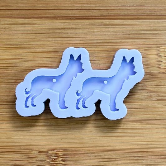 Chinese Crested Powder Puff Silicone Mold with 2 cavities, made with Food Safe Silicone suitable for both food and craft projects.