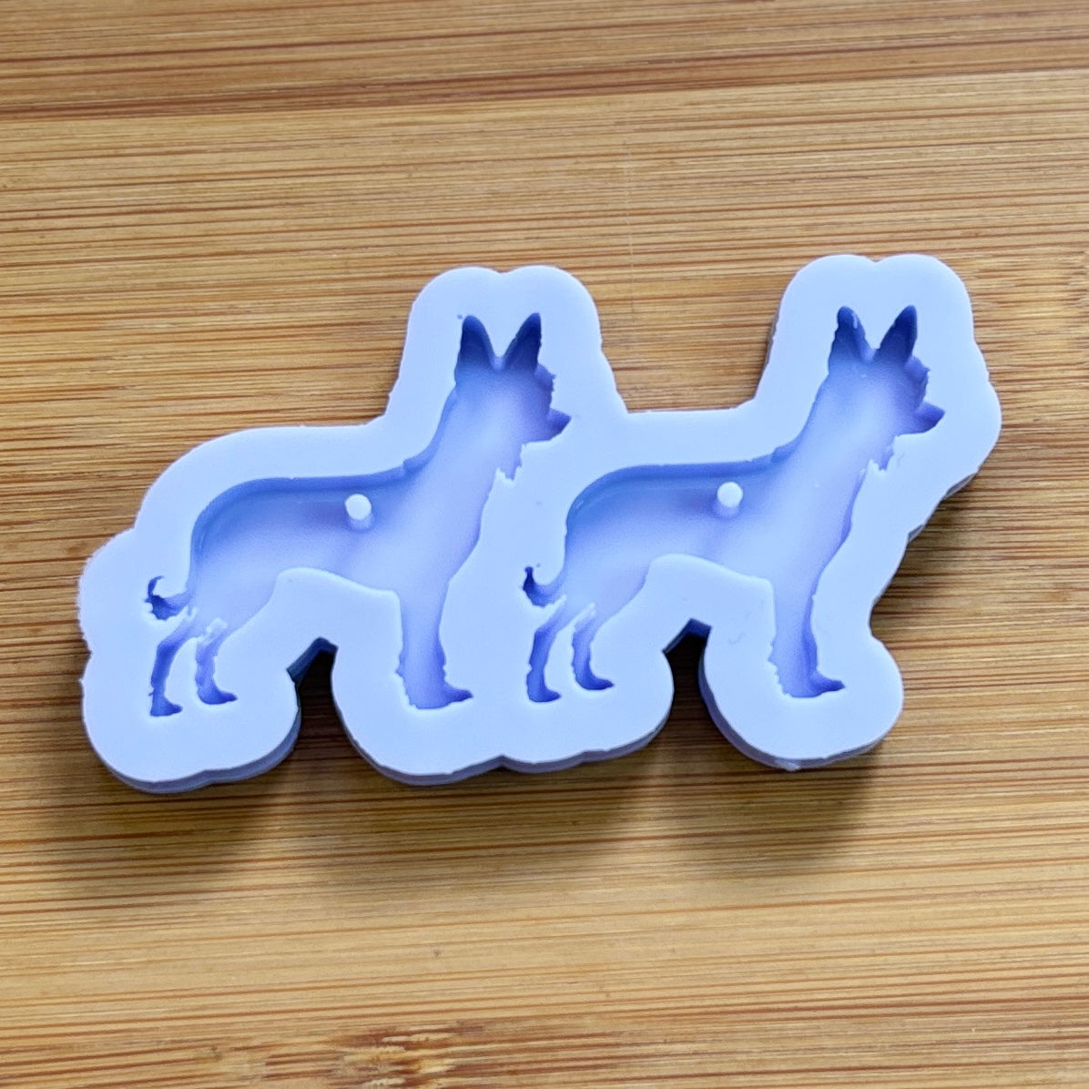 Chinese Crested Powder Puff Silicone Mold with 2 cavities, made with Food Safe Silicone suitable for both food and craft projects.