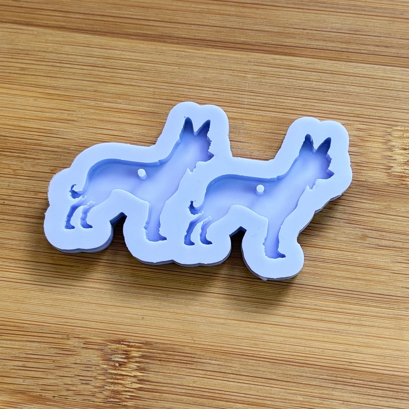 Chinese Crested Powder Puff Silicone Mold with 2 cavities, made with Food Safe Silicone suitable for both food and craft projects.