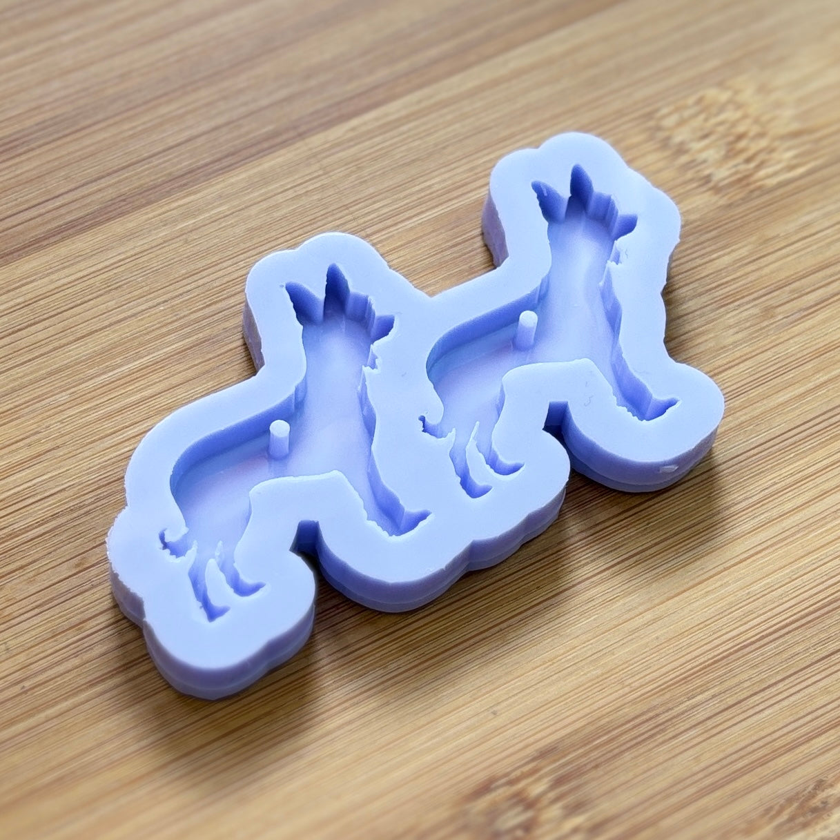 Chinese Crested Powder Puff Silicone Mold with 2 cavities, made with Food Safe Silicone suitable for both food and craft projects.