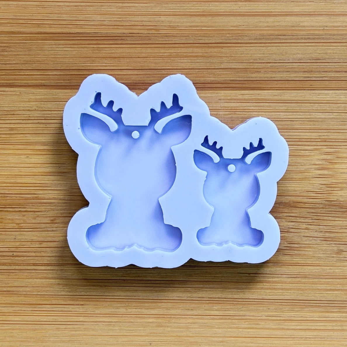 Reindeer Silicone Mold with 2 cavities, made with Food Safe Silicone suitable for both food and craft projects.