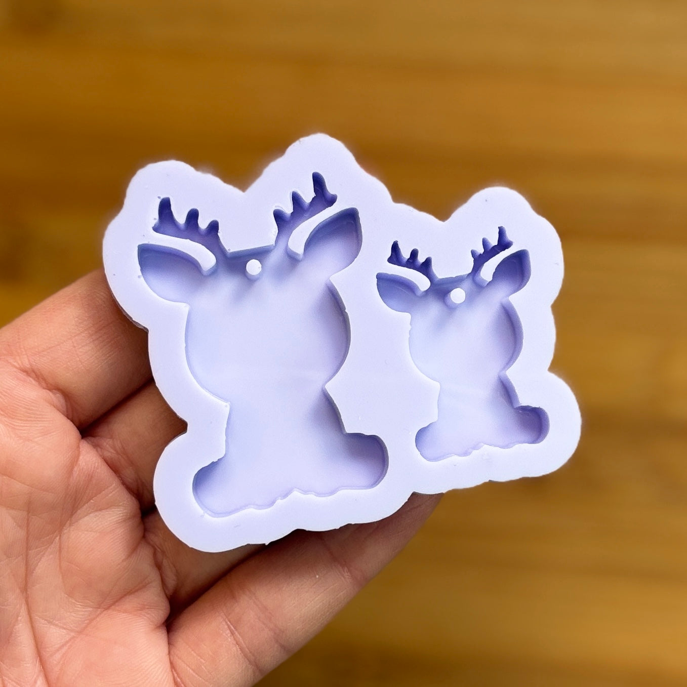 Reindeer Silicone Mold with 2 cavities, made with Food Safe Silicone suitable for both food and craft projects.