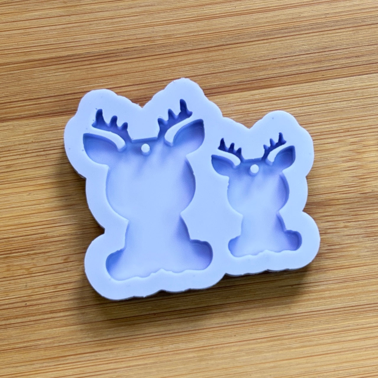 Reindeer Silicone Mold with 2 cavities, made with Food Safe Silicone suitable for both food and craft projects.