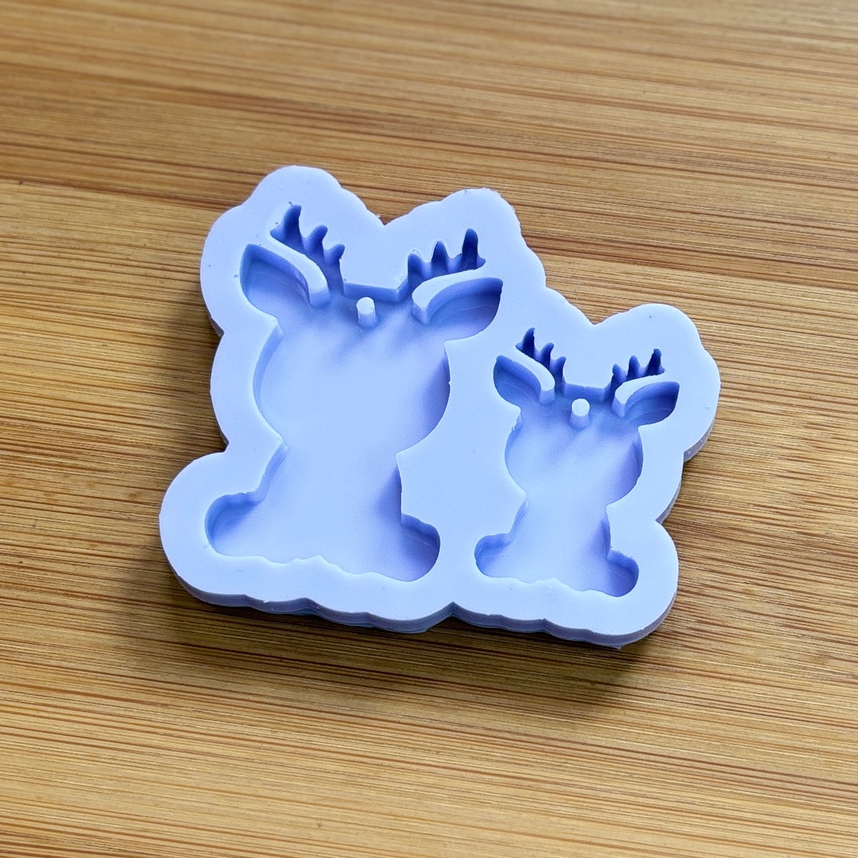 Reindeer Silicone Mold with 2 cavities, made with Food Safe Silicone suitable for both food and craft projects.