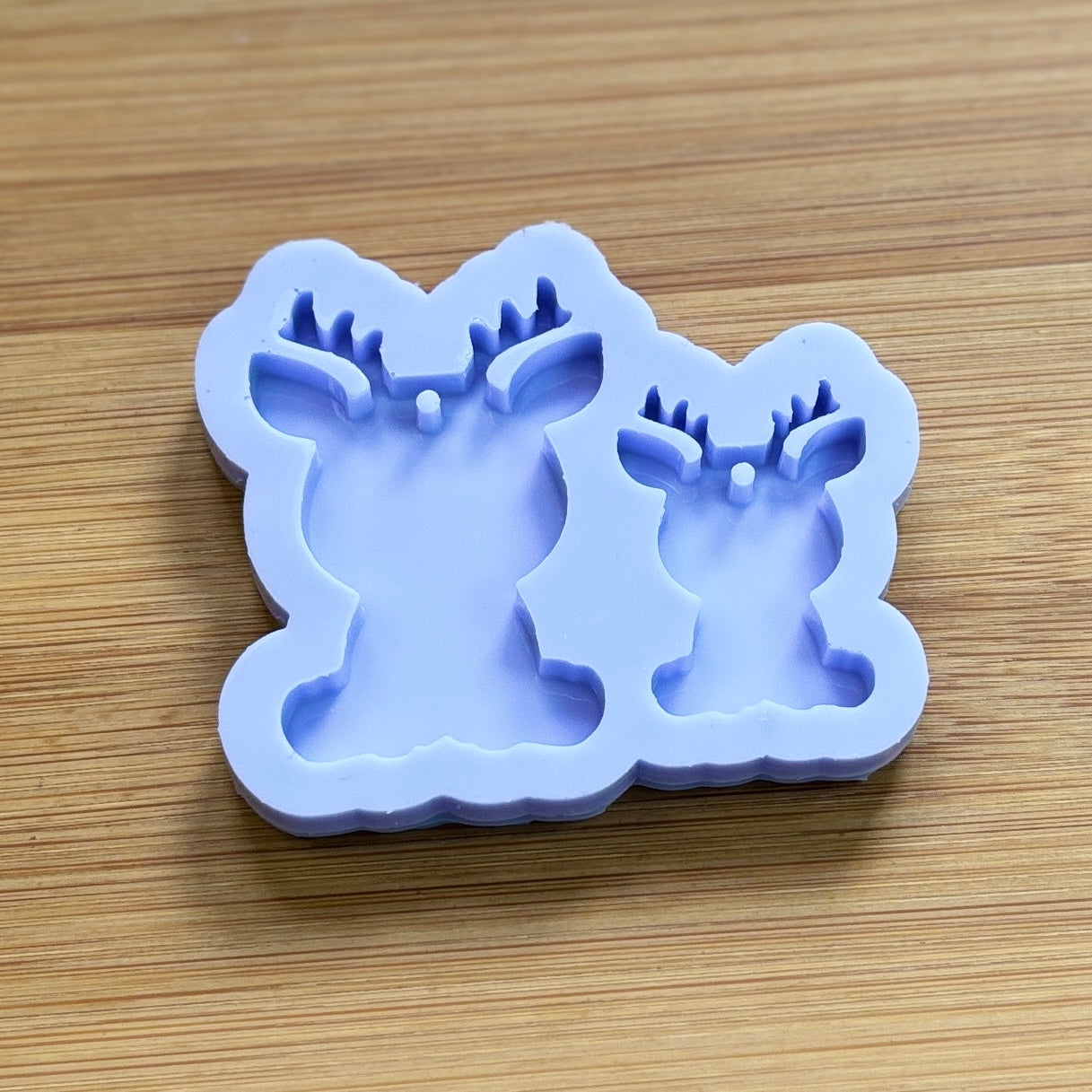Reindeer Silicone Mold with 2 cavities, made with Food Safe Silicone suitable for both food and craft projects.