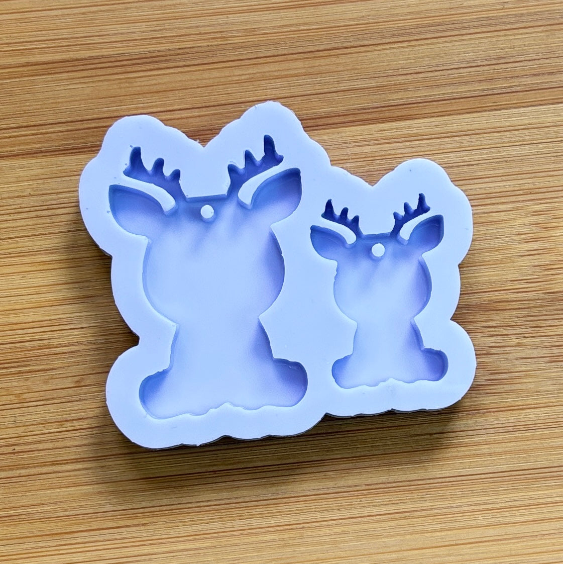 Reindeer Silicone Mold with 2 cavities, made with Food Safe Silicone suitable for both food and craft projects.