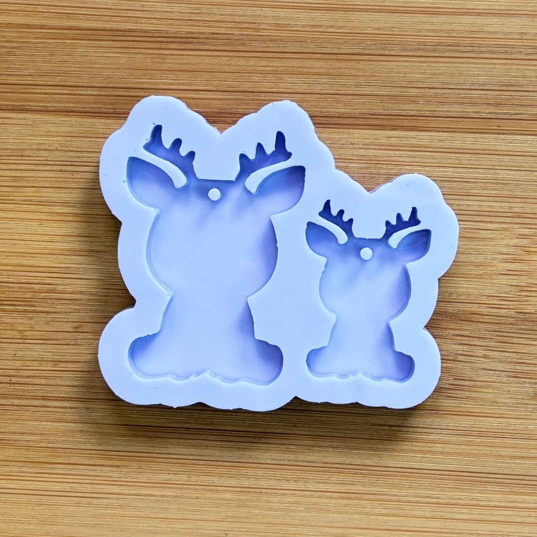 Reindeer Silicone Mold with 2 cavities, made with Food Safe Silicone suitable for both food and craft projects.