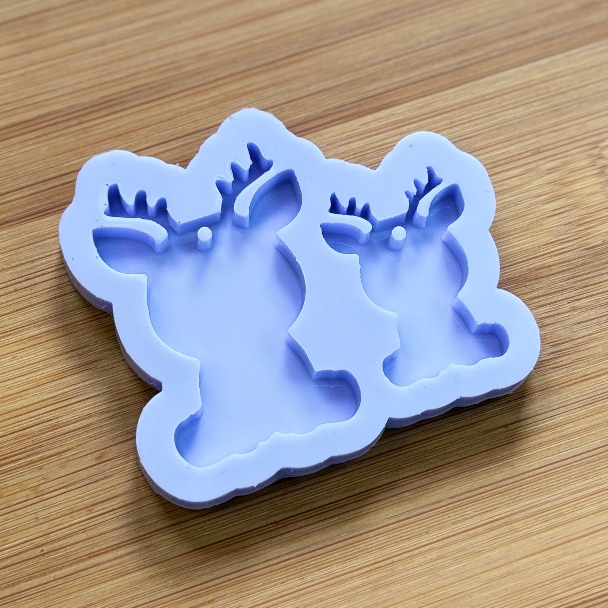 Reindeer Silicone Mold with 2 cavities, made with Food Safe Silicone suitable for both food and craft projects.