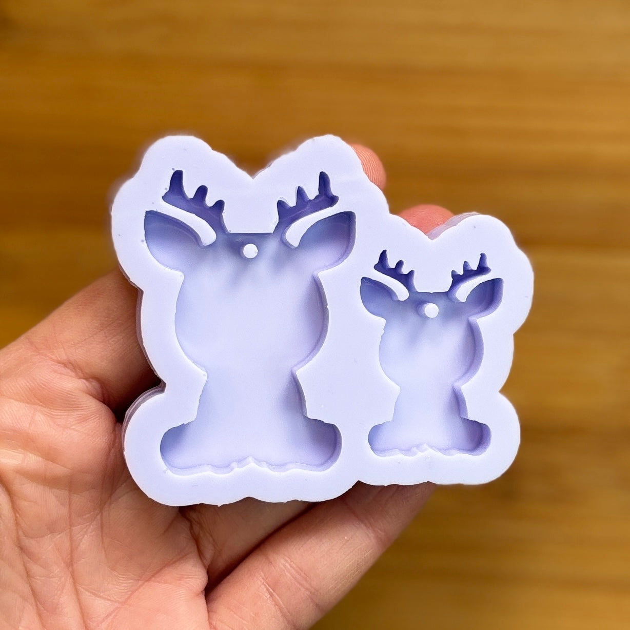 Reindeer Silicone Mold with 2 cavities, made with Food Safe Silicone suitable for both food and craft projects.