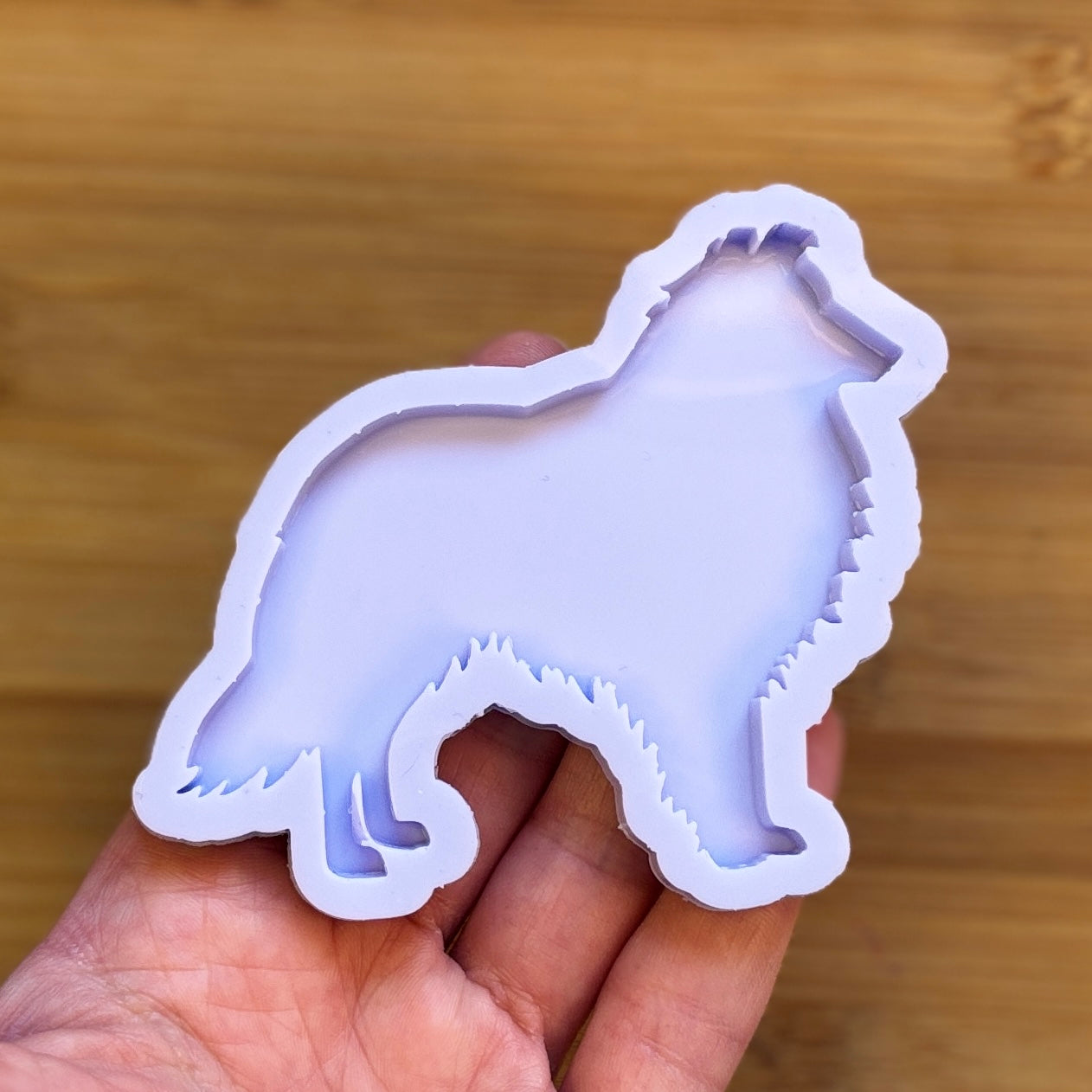 Shetland Sheepdog Silicone Mold with 1 cavity, made with Food Safe Silicone suitable for both food and craft projects