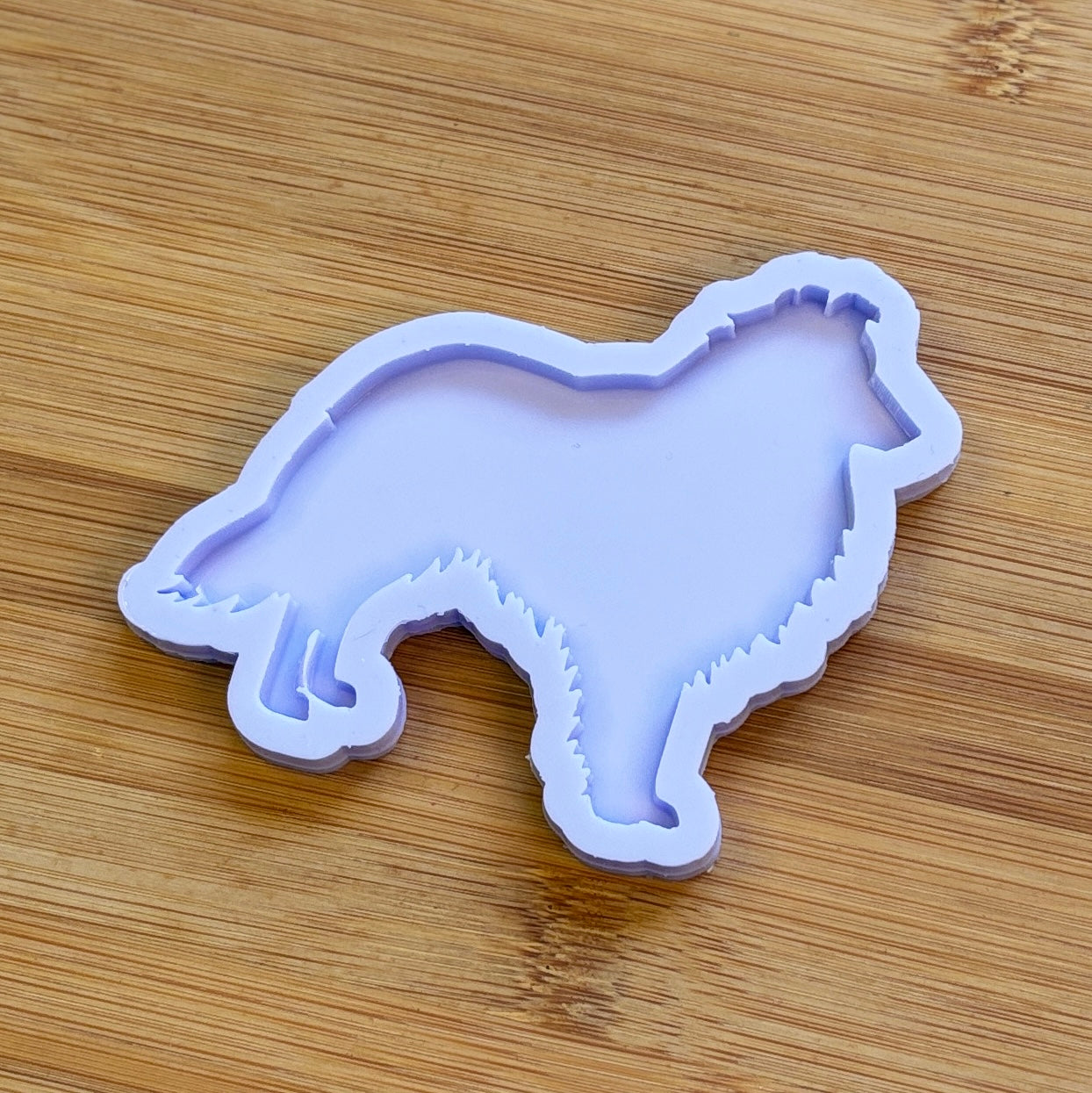 Shetland Sheepdog Silicone Mold with 1 cavity, made with Food Safe Silicone suitable for both food and craft projects