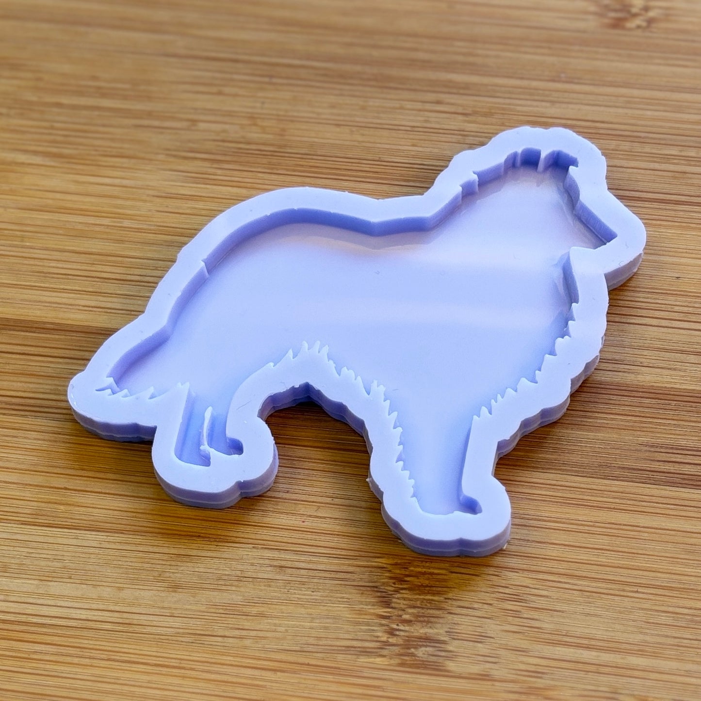Shetland Sheepdog Silicone Mold with 1 cavity, made with Food Safe Silicone suitable for both food and craft projects.