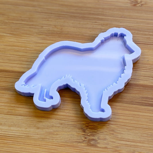 Shetland Sheepdog Silicone Mold with 1 cavity, made with Food Safe Silicone suitable for both food and craft projects.