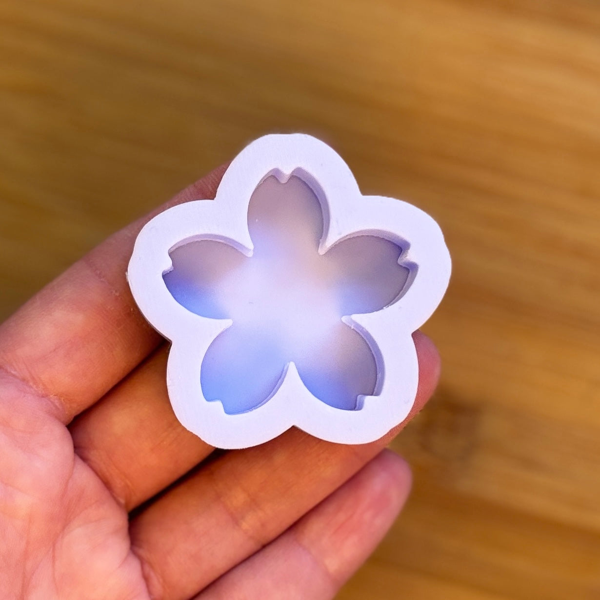 4cm Sakura Silicone Mold with 1 cavity, made with Food Safe Silicone suitable for both food and craft projects 