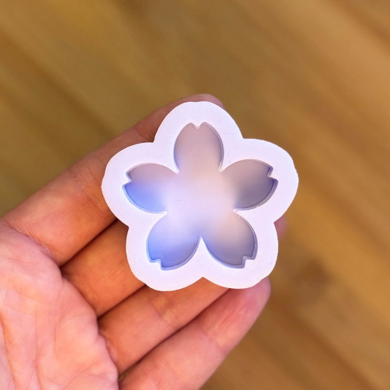 4cm Sakura Silicone Mold with 1 cavity, made with Food Safe Silicone suitable for both food and craft projects 
