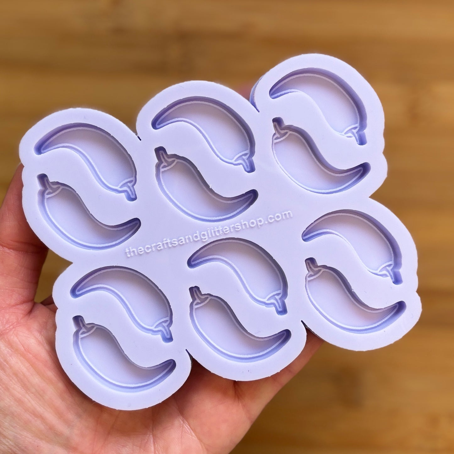 Chilli Pepper Silicone Mold with 12 cavities, made with Food Safe Silicone suitable for both food and craft projects
