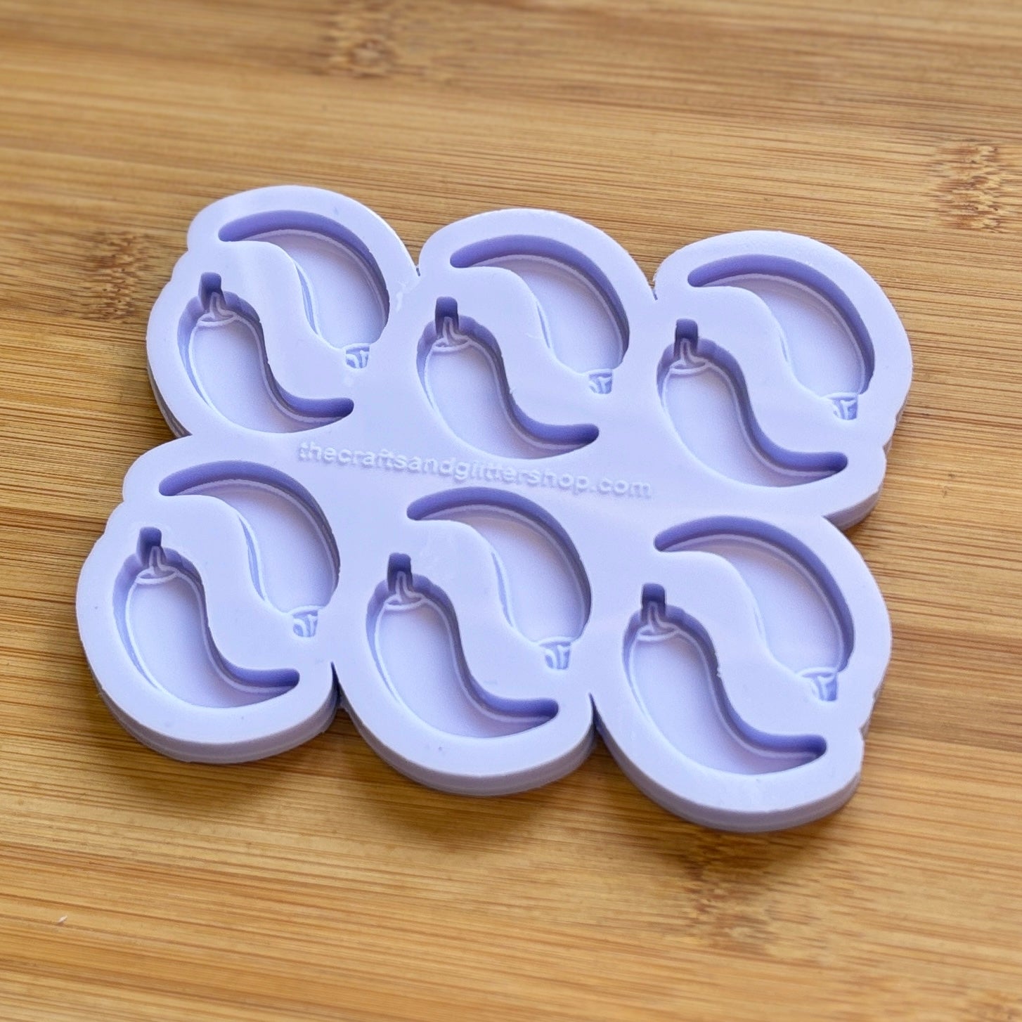 Chilli Pepper Silicone Mold with 12 cavities, made with Food Safe Silicone suitable for both food and craft projects