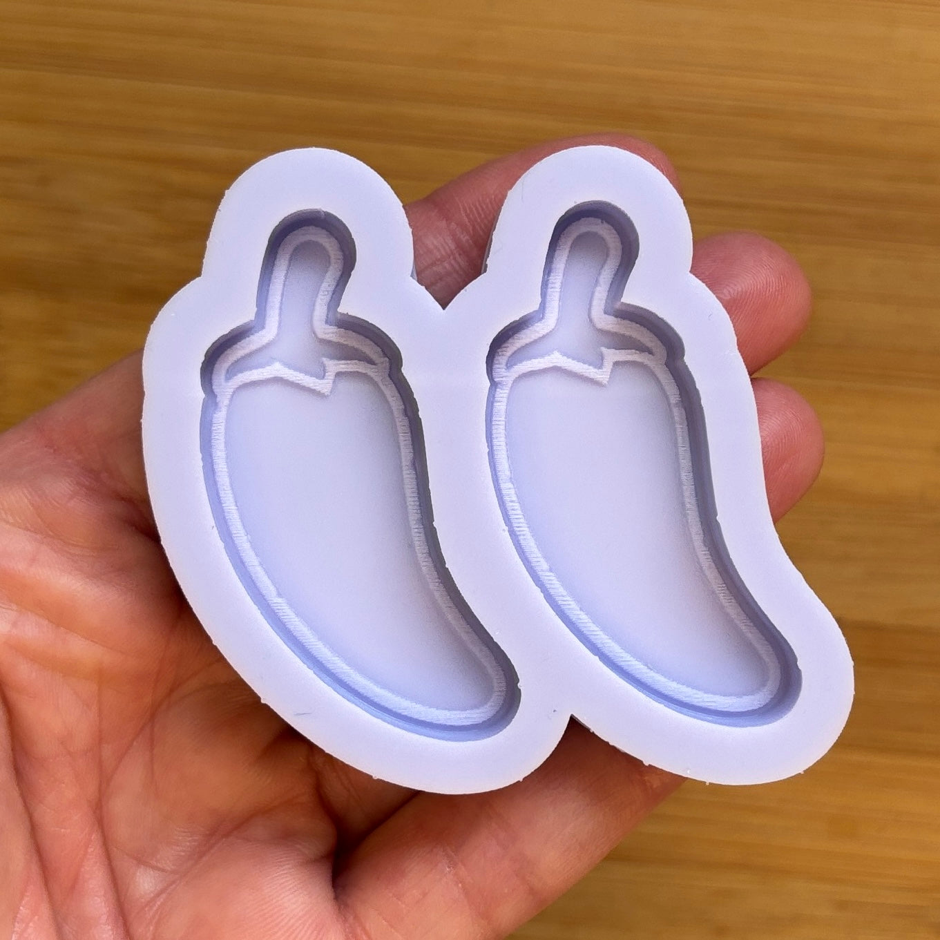 Jalapeno Silicone Mold with 2 cavities, made with Food Safe Silicone suitable for both food and craft projects