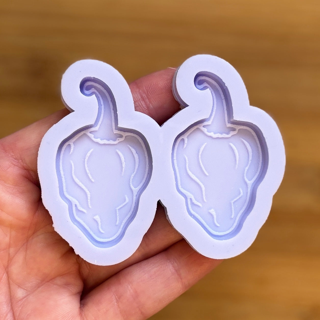 Habanero Silicone Mold with 2 cavities, made with Food Safe Silicone suitable for both food and craft projects