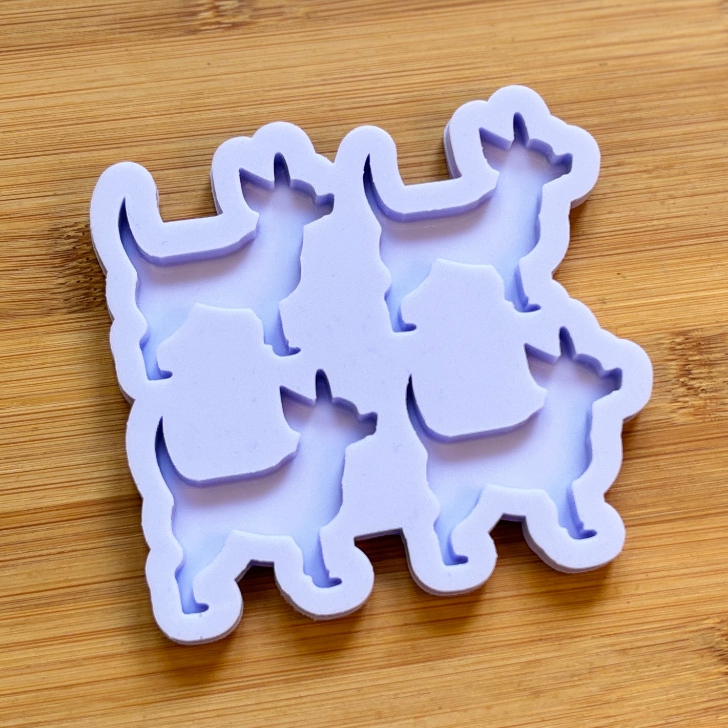 Chihuahua Silicone Mold with 4 cavities, made with Food Safe Silicone suitable for both food and craft projects